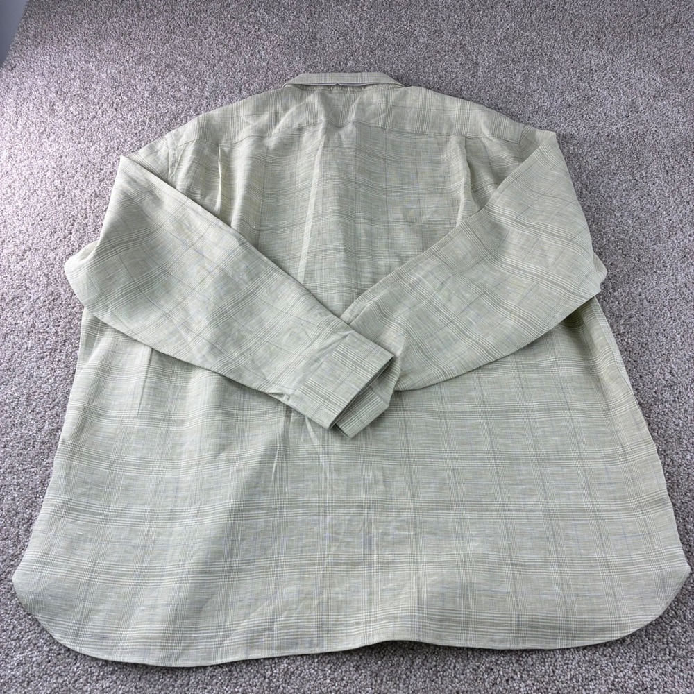 NWT Jos A Bank Reserve Mens XL Linen Plaid Button Up Dress Shirt Traditional Fit - Picture 6 of 11